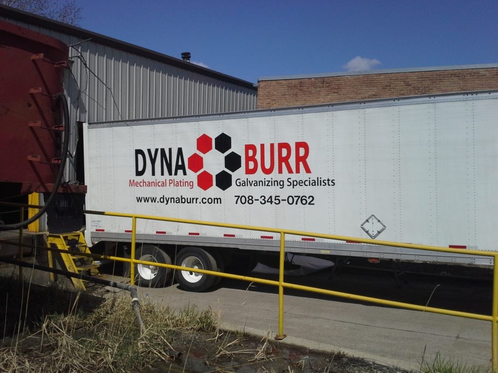 Dyna Burr truck parked from the right