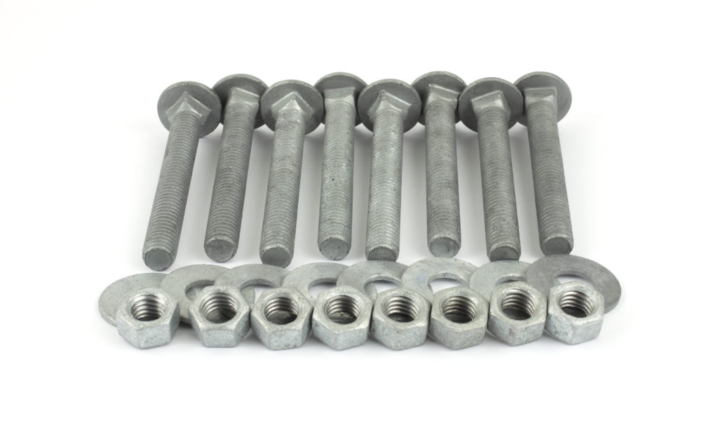 Industrial galvanized nuts and bolts